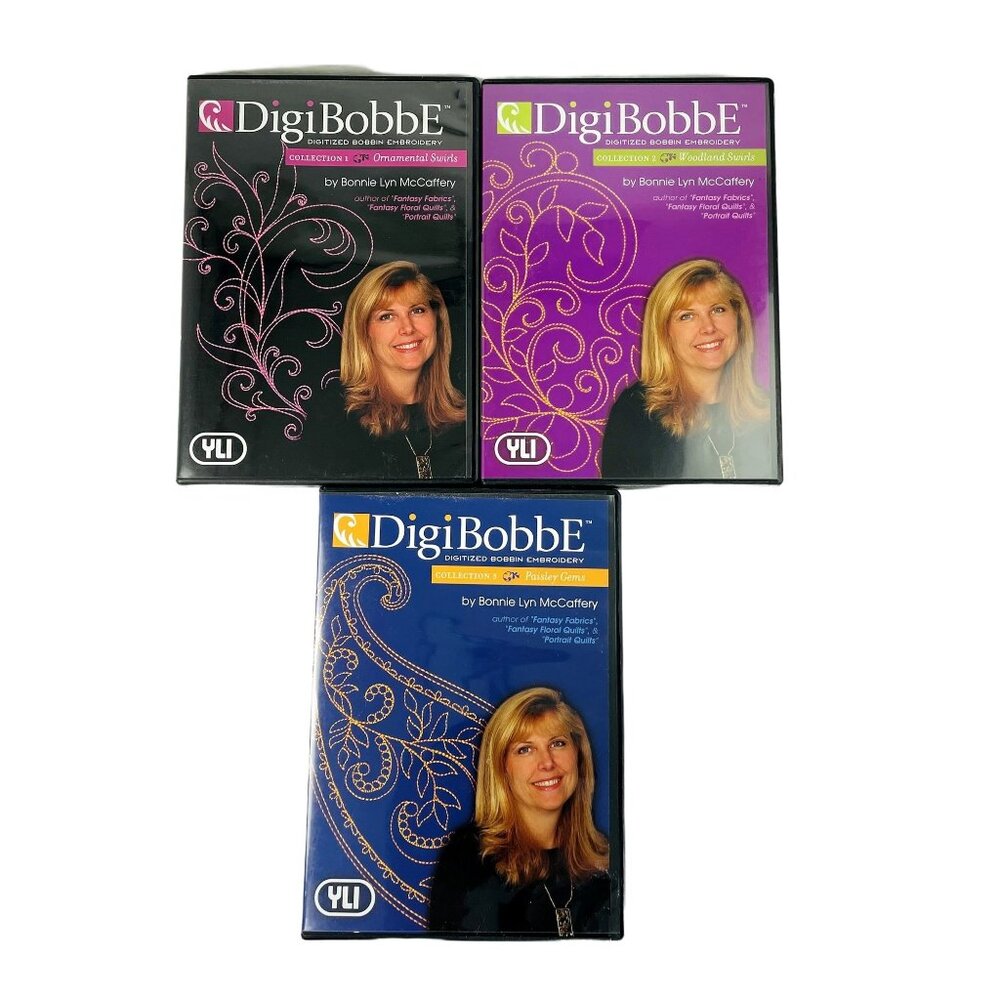 Lot 3 Digibobbe Digitized Bobbin Embroidery Collection CDs Bonnie Lyn McCaffery